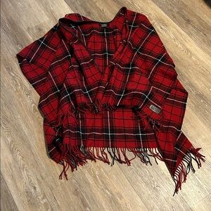 Lauren Ralph Lauren Red Plaid Scarf